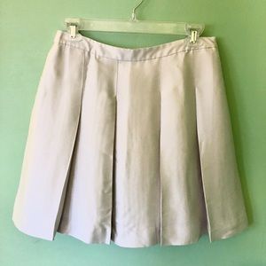 J CREW Shiny Silver Mini Skirt